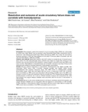 Báo cáo y học: Resolution and outcome of acute circulatory failure does not correlate with hemodynamics