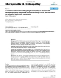 Báo cáo y học: Anatomic and functional leg-length inequality: A review and recommendation for clinical decision-making. Part II, the functional or unloaded leg-length asymmetr