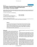 Báo cáo y học: Correction of technical bias in clinical microarray data improves concordance with known biological information