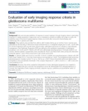 Báo cáo khoa học: Evaluation of early imaging response criteria in glioblastoma multiforme