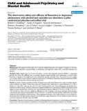 Báo cáo y học: The short-term safety and efficacy of fluoxetine in depressed adolescents with alcohol and cannabis use disorders: a pilot randomized placebo-controlled trial