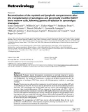 Báo cáo y học: Reconstitution of the myeloid and lymphoid compartments after the transplantation of autologous and genetically modified CD34+ bone marrow cells, following gamma irradiation in cynomolgus macaques