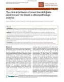 Báo cáo khoa học: The clinical behavior of mixed ductal/lobular carcinoma of the breast: a clinicopathologic analysis