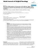 Báo cáo khoa học: Real time PCR analyses of expression of E-cadherin, alpha-, beta- and gamma-catenin in human breast cancer for predicting clinical outcome