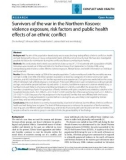 Báo cáo y học: Survivors of the war in the Northern Kosovo: violence exposure, risk factors and public health effects of an ethnic conflic