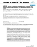 Báo cáo y học: A female survivor of childhood medulloblastoma presenting with growth-hormone-induced edema and inflammatory lesions: a case report