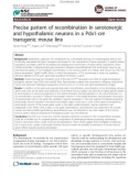 Báo cáo y học: Precise pattern of recombination in serotonergic and hypothalamic neurons in a Pdx1-cre transgenic mouse line