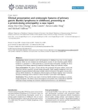 Báo cáo y học: Clinical presentation and endoscopic features of primary gastric Burkitt lymphoma in childhood, presenting as a protein-losing enteropathy: a case report