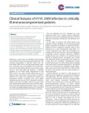 Báo cáo y học: Clinical features of H1N1 2009 infection in critically ill immunocompromised patients