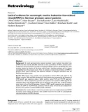 Báo cáo y học: Lack of evidence for xenotropic murine leukemia virus-related virus(XMRV) in German prostate cancer patients