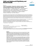 Báo cáo y học: Lack of association of genetic variants in genes of the endocannabinoid system with anorexia nervosa