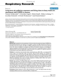 Báo cáo y học: Long-term air pollution exposure and living close to busy roads are associated with COPD in women