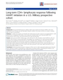 Báo cáo y học: Long-term CD4+ lymphocyte response following HAART initiation in a U.S. Military prospective cohort