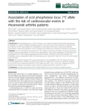 Báo cáo y học: Association of acid phosphatase locus 1*C allele with the risk of