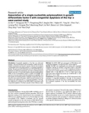 Báo cáo y học: Association of a single nucleotide polymorphism in growth differentiate factor 5 with congenital dysplasia of the hip: a case-control study