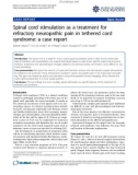 Báo cáo y học: Spinal cord stimulation as a treatment for refractory neuropathic pain in tethered cord syndrome: a case report