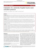 Báo cáo y học: Evaluation of a university hospital trauma team activation protocol