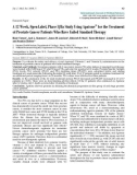 Báo cáo y học: A 12 Week, Open Label, Phase I/IIa Study Using Apatone® for the Treatment of Prostate Cancer Patients Who Have Failed Standard Therapy