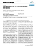 Báo cáo y học: Two standards of care for HIV: Why are Africans being short-changed?