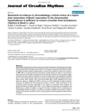 Báo cáo y học: Standards of evidence in chronobiology: critical review of a report that restoration of Bmal1 expression in the dorsomedial hypothalamus is sufficient to restore circadian food anticipatory rhythms in Bmal1-/- mice