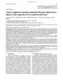 Báo cáo y học: A Dietary Supplement Containing Standardized Phaseolus vulgaris Extract Influences Body Composition of Overweight Men and Women