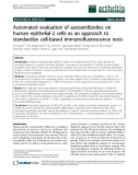 Báo cáo y học: Automated evaluation of autoantibodies on human epithelial-2 cells as an approach to standardize cell-based immunofluorescence tests