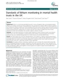 Báo cáo y học: Standards of lithium monitoring in mental health trusts in the UK