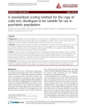 Báo cáo y học: A standardized scoring method for the copy of cube test, developed to be suitable for use in psychiatric populations