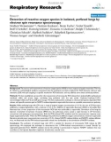 Báo cáo y học: Detection of reactive oxygen species in isolated, perfused lungs by electron spin resonance spectroscopy