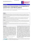 Báo cáo y học: Isolation and characterization of microparticles in sputum from cystic fibrosis patients