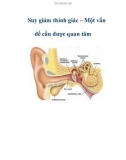 Suy giảm thính giác – Một vấn đề cần được quan tâm