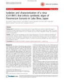 Báo cáo y học: Isolation and characterization of a virus (CvV-BW1) that infects symbiotic algae of Paramecium bursaria in Lake Biwa, Japan