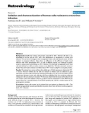 Báo cáo y học: Isolation and characterization of human cells resistant to retrovirus infection