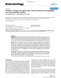 Báo cáo y học: Isolation of suppressor genes that restore retrovirus susceptibility to a virus-resistant cell line