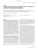 Báo cáo y học: Clinical review: Critical care in the global context – disparities in burden of illness, access, and economics