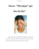 Stress: Thủ phạm gây đau dạ dày?