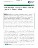 báo cáo khoa học: The economics of health and climate change: key evidence for decision making