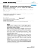 Báo cáo y học: Maintenance of response with atypical antipsychotics in the treatment of schizophrenia: a post-hoc analysis of 5 double-blind, randomized clinical trials