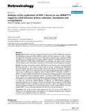 Báo cáo y học: Analysis of the replication of HIV-1 forced to use tRNAMet(i) supports a link between primer selection, translation and encapsidation