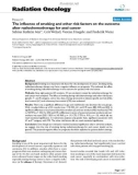 Báo cáo khoa học: The influence of smoking and other risk factors on the outcome after radiochemotherapy for anal cancer