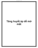 Tăng huyết áp dễ mờ mắt