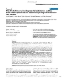 Báo cáo y học: The effect of interruption to propofol sedation on auditory event-related potentials and electroencephalogram in intensive care patients