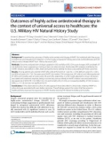 Báo cáo y học: Outcomes of highly active antiretroviral therapy in the context of universal access to healthcare: the U.S. Military HIV Natural History Study