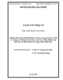 Luận văn Thạc sĩ: Nghiên cứu bảo tồn loài Thông pà cò (Pinus kwangtungensis Chun ex Tsiang) và Thông đỏ bắc (Taxus chinensis (Pilg.) Rehder) tại Khu bảo tồn thiên nhiên Pù Luông, tỉnh Thanh Hóa