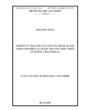 Luận văn Thạc sĩ Khoa học lâm nghiệp: Nghiên cứu bảo tồn các loài cây thuộc ngành Thông (Pinophyta) tại Khu bảo tồn thiên nhiên Pù Huống, tỉnh Nghệ An