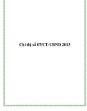 Chỉ thị số 07/CT-UBND 2013