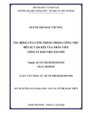 Luận văn Thạc sĩ Quản trị kinh doanh: Tác động của căng thẳng trong công việc đến sự cam kết của nhân viên công ty Bảo Việt Sài Gòn