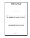 Luận văn Thạc sĩ Quản lý kinh tế: Quản lý dịch vụ bưu chính chuyển phát tại bưu điện thành phố Hải Phòng