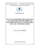 Luận văn Thạc sĩ Kinh tế: Các yếu tố ảnh hưởng đến nợ quá hạn của khách hàng doanh nghiệp tại Ngân hàng TMCP Đầu tư và Phát triển Việt Nam - Chi nhánh Sài Gòn