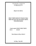 Tóm tắt luận văn thạc sĩ: Phát triển kinh tế trang trại trên địa bàn huyện Hoài Nhơn, tỉnh Bình Định